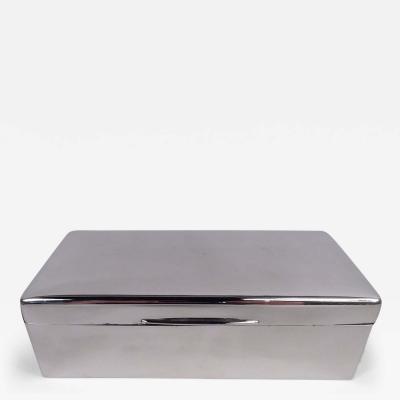  WH Manton English Modern Sterling Silver Box 1938