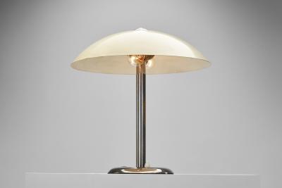  WMF Ikora Chromed Metal Art Deco Table Lamp for WMF Ikora Germany 1930s