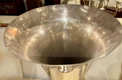  WMF Ikora Large Ikora Vase by WMF Germany Two Tone Silver and Copper Finish