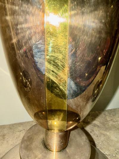  WMF Ikora Large Ikora Vase by WMF Germany Two Tone Silver and Copper Finish