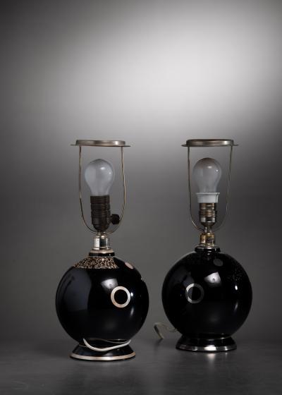  WMF Ikora Set of 2 Art Deco table lamps