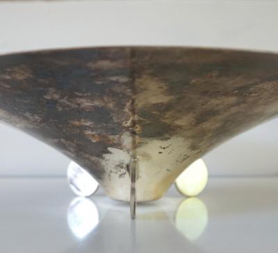  WMF Ikora WMF Ikora sculptural Bauhaus bowl silver plated brass by Paul Haustein 1920