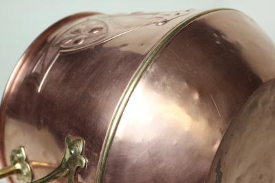 WMF W rttembergische Metallwarenfabrik W M F Art Nouveau Copper and Brass Cashepot or Punch Bowl by WMF Germany 1900