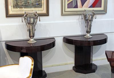  WMF W rttembergische Metallwarenfabrik W M F Pair of Art Noveau Vases by WMF