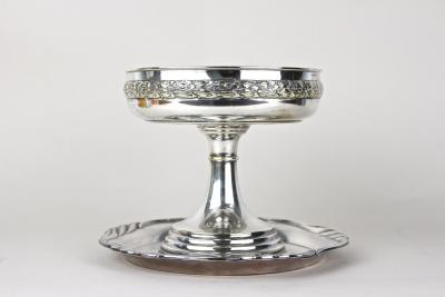 WMF W rttembergische Metallwarenfabrik W M F Silvered Art Nouveau Centerpiece Bowl With WMF Tray Austria ca 1915