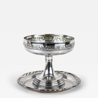  WMF W rttembergische Metallwarenfabrik W M F Silvered Art Nouveau Centerpiece Bowl With WMF Tray Austria ca 1915