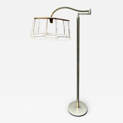  WMF W rttembergische Metallwarenfabrik W M F TELESCOPING AND EXTENDING ARM ART DECO GERMAN FLOOR LAMP