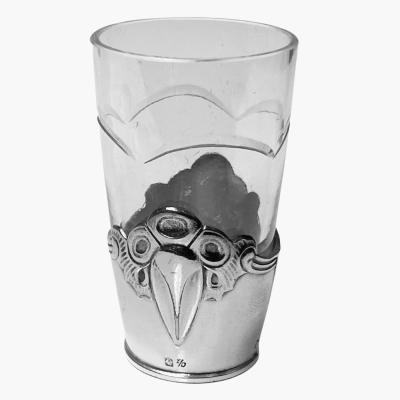  WMF W rttembergische Metallwarenfabrik W M F WMF Art Nouveau cut glass and silverplate Liqueur Set C 1900