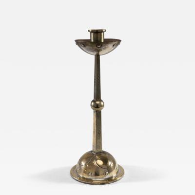  WMF W rttembergische Metallwarenfabrik W M F WMF Arts Crafts silver plated candlestick with bowl shaped drip tray base