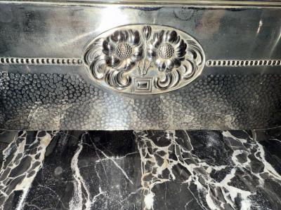  WMF W rttembergische Metallwarenfabrik W M F WMF German Silver Plate Art Nouveau Centerpiece with Original Glass Insert