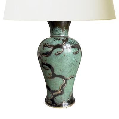  WMF W rttembergische Metallwarenfabrik W M F WMF IKORA Table Lamp with Patinated and Engraved Branch Design