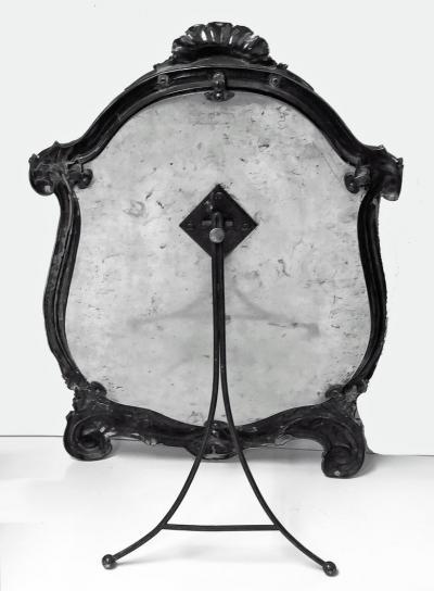  WMF W rttembergische Metallwarenfabrik W M F WMF Large Art Nouveau Silver on Pewter Mirror Germany circa 1900