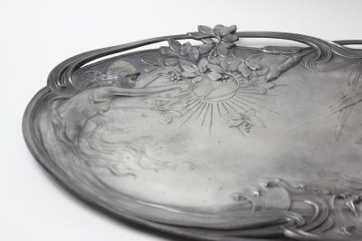  WMF W rttembergische Metallwarenfabrik W M F WMF W rttembregische Metallwarenfabrik Art Nouveau Pewter Serving Tray Germany