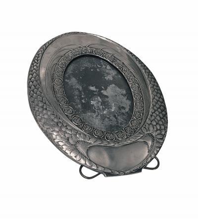  WMF W rttembergische Metallwarenfabrik W M F WMF large pewter oval photograph frame C 1910