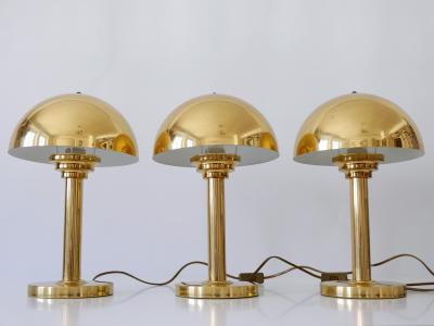  WSB Elegant Mid Century Modern Brass Table Lamps by WSB Germany 1970s
