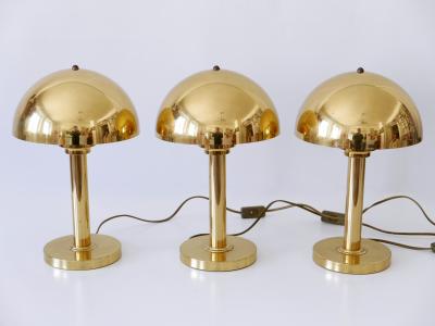  WSB Elegant Mid Century Modern Brass Table Lamps by WSB Germany 1970s