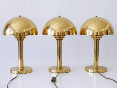  WSB Elegant Mid Century Modern Brass Table Lamps by WSB Germany 1970s
