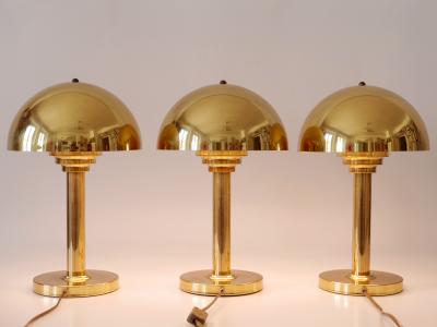  WSB Elegant Mid Century Modern Brass Table Lamps by WSB Germany 1970s