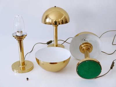  WSB Elegant Mid Century Modern Brass Table Lamps by WSB Germany 1970s