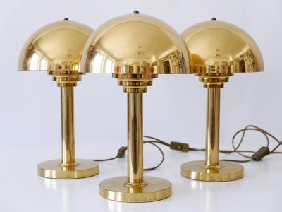  WSB Elegant Mid Century Modern Brass Table Lamps by WSB Germany 1970s