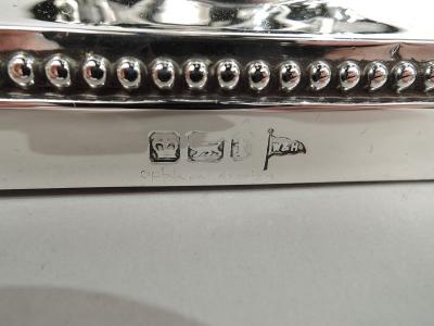  Walker Hall Pair of Antique English Victorian Neoclassical 3 Light Candelabra 1898