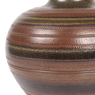  Wall kra AB Large Vase with Textured Striation by Arthur Andersson for Wall kra