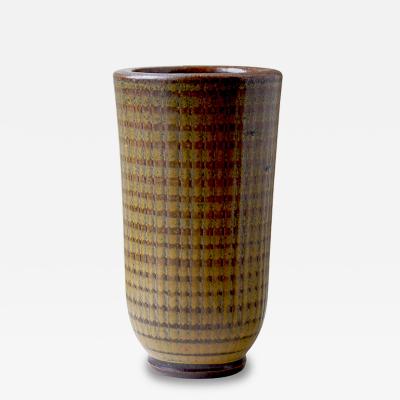  Wall kra AB Striped and reeded vase by Arthur Andersson by Wallakra