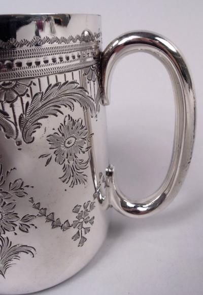  Walter John Barnard Barnard English Victorian Classical Sterling Silver Baby Cup 1890