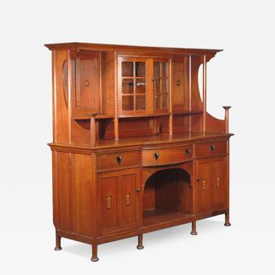  Waring Gillow Waring Gillows Style of M H Baillie Scott Arts Crafts Oak Inlaid Sideboard