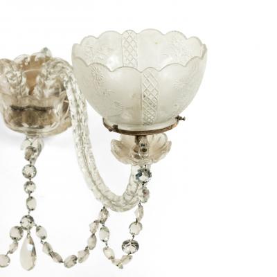  Waterford Pair of English Victorian Waterford Crystal Wall Sconces