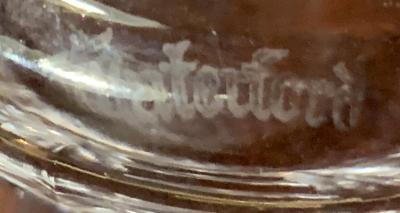  Waterford Stamped Waterford Six Light Art Deco Style Crystal Chandelier