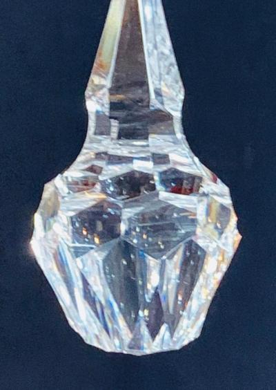  Waterford Stamped Waterford Six Light Art Deco Style Crystal Chandelier