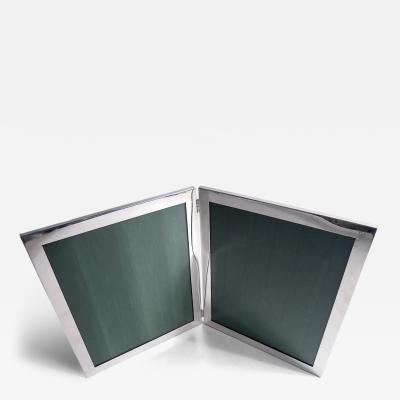  Web Silver Co American Modern Sterling Silver Double Diptych Picture Frame