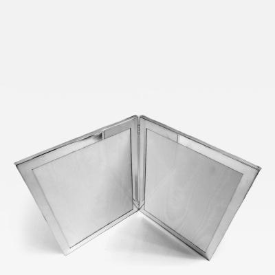  Web Silver Co American Modern Sterling Silver Double Diptych Picture Frame