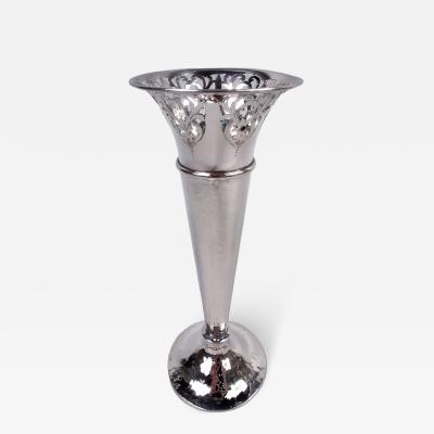  Webster Company Antique American Edwardian Craftsman Hand Hammered Bud Vase