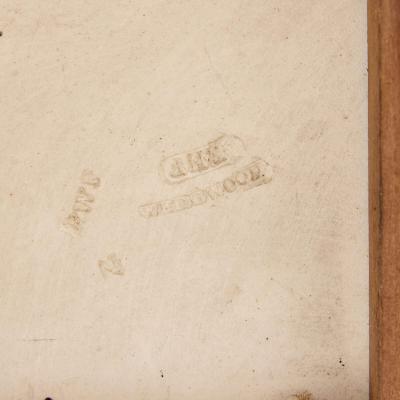  Wedgwood Pair of antique English majolica pedestals by Wedgwood