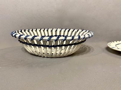  Wedgwood Wedgwood Creamware Chestnut Basket and Stand