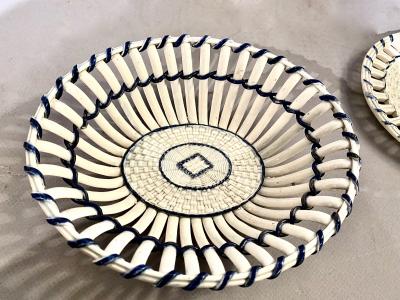  Wedgwood Wedgwood Creamware Chestnut Basket and Stand