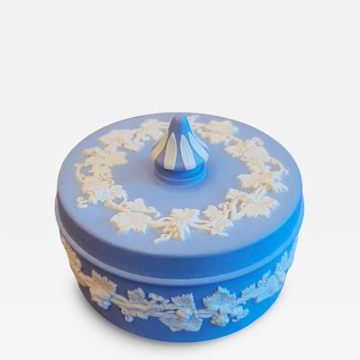  Wedgwood Wedgwood Jasperware Pale Blue Small Circular Lidded Vanity Box