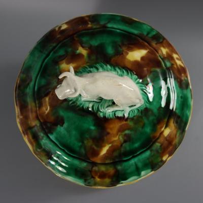  Wedgwood Wedgwood Majolica Cow Cheese Keeper