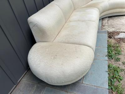  Weiman Fantastic Curved 3pc Weiman Modernist Cloud Form Sectional Sofa Mid Century