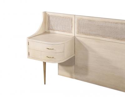  Weiman Mid Century Modern Cane Back Queen Headboard by Weiman