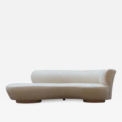  Weiman Mid Century Modern Curved Sculptural Serpentine Cloud Sofa or Chaise Lounge