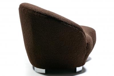  Weiman Petite Postmodern Chaise Lounge by Weiman in New Chocolate Boucl Upholstery