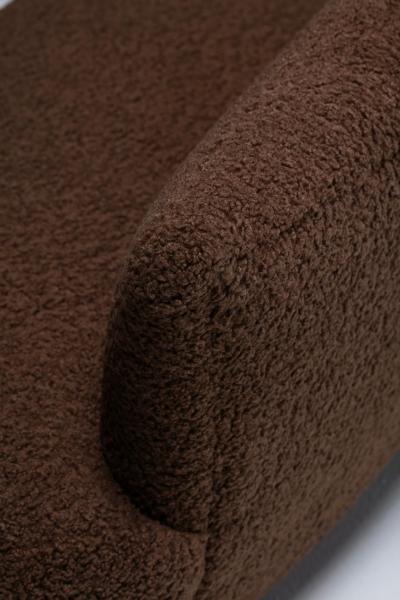  Weiman Petite Postmodern Chaise Lounge by Weiman in New Chocolate Boucl Upholstery