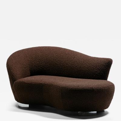  Weiman Petite Postmodern Chaise Lounge by Weiman in New Chocolate Boucl Upholstery
