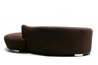  Weiman Postmodern Chaise Lounge Sofa by Weiman in New Chocolate Boucl Upholstery