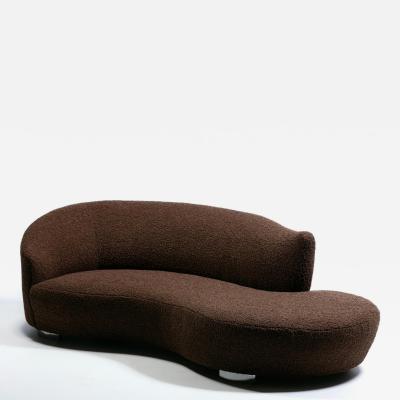  Weiman Postmodern Chaise Lounge Sofa by Weiman in New Chocolate Boucl Upholstery