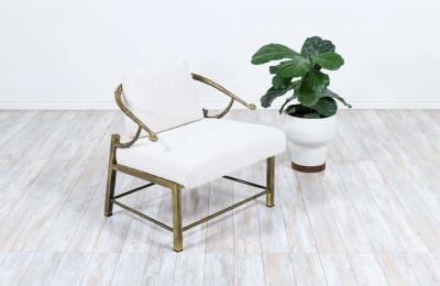  Weiman Warren Lloyd Mid Century Modern Brass Accent Lounge Chair by Weiman Warren Lloyd