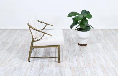  Weiman Warren Lloyd Mid Century Modern Brass Accent Lounge Chair by Weiman Warren Lloyd